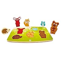 Hape Forest Animal Tactile Puzzle Game, Multicolor