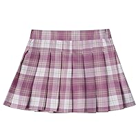 CHICTRY Kids Girls Plaid Tartan Mini Skirt Pleated A-Line School Uniform Skater Tennis Scooter Skirt