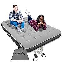 Never-Leak Camping Series Twin/Queen Camping Airbed with High Speed Pump Air Mattress Single High Inflatable Blow Up Bed for Home Camping Travel