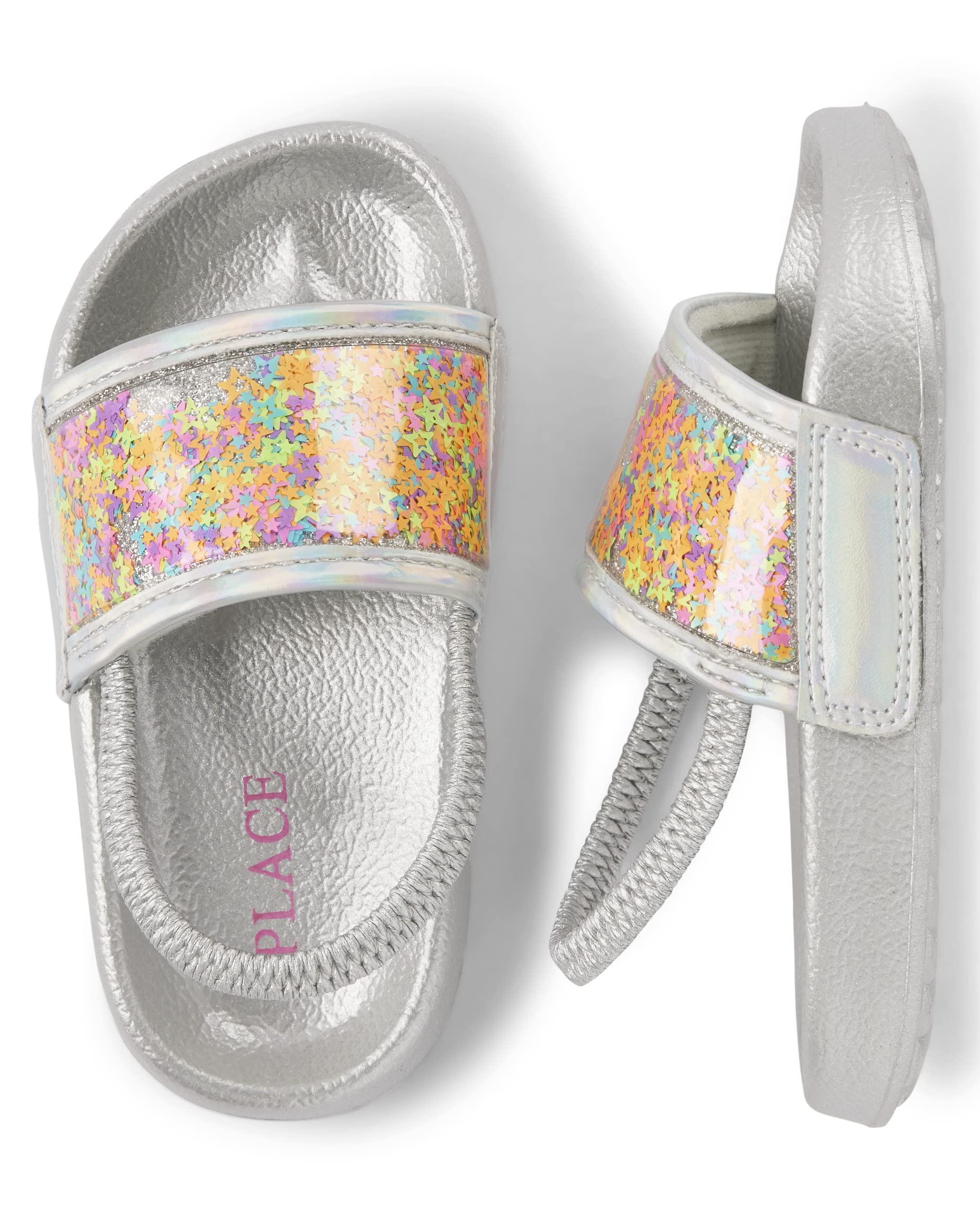 The Children's Place Girl's and Toddler Slides with Backstrap Sandal