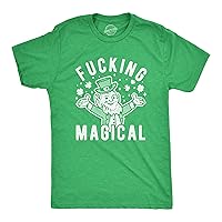 Mens F*cking Magical Leprechaun Tshirt Funny Offensive Saint Patrick's Day Parade Graphic Novelty Tee for Guys