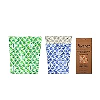 Assorted 3 Pack - Made in Canada - Plastic and Silicone Free - Reusable Beeswax Food Wrap Bags- 2 Sizes (Lunch Pack, 2 Small + 1 Medium, (Multicolor)