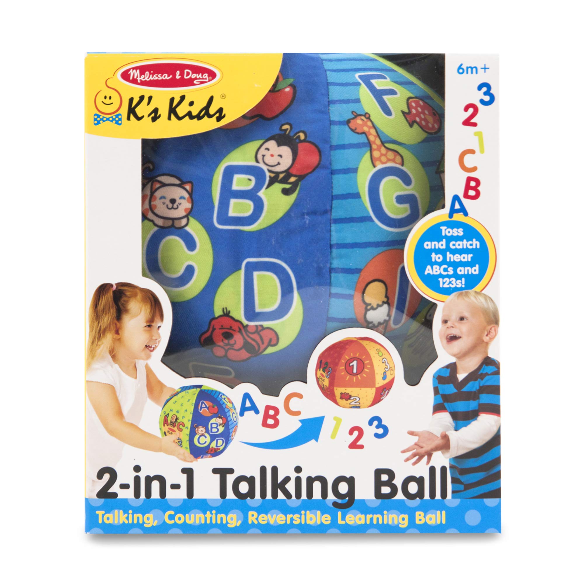 Melissa & Doug K's Kids 2-in-1 Talking Ball Educational Toy - ABCs and Counting 1-10