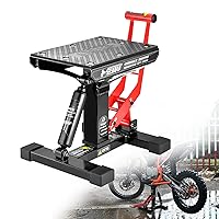 RUTU Hydraulic Motorcycle Lift Stand – Heavy-Duty Steel Maintenance Hoist Jack for Dirt Bike, Snowmobile - Motorcycle Stand Lift with 1000Lbs Capacity - Motorbike Repair Accessories Tools