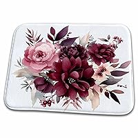 3dRose Pink and Burgundy Flowers - Dish Drying Mats (ddm-383268-1)
