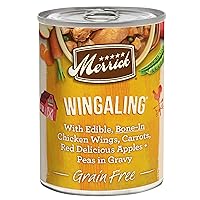 Merrick Grain Free Wet Dog Food, Premium And Wholesome Gluten Free Canned Adult Dog Food, Wingaling Recipe - (Pack of 12) 12.7 oz. Cans