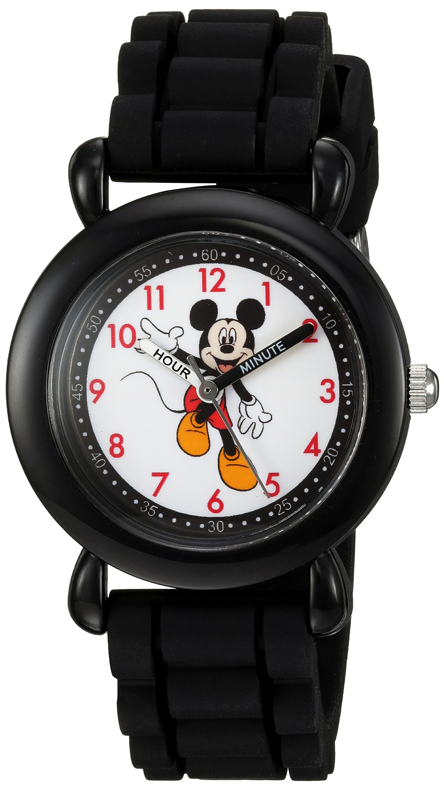 Disney Mickey Mouse Kids' Plastic Time Teacher Analog Quartz Silicone Strap Watch