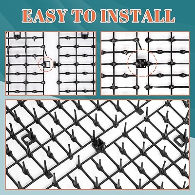 6.5ft Cat Scat Mat with Spikes, Prickle Strips Network Digging Stopper  Outdoor Spike Deterrent Mat, 78 inch x 11 inch