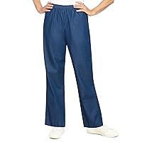 Alfred Dunner Womens Plus-Size Solid Short Pant, Denim, 18W