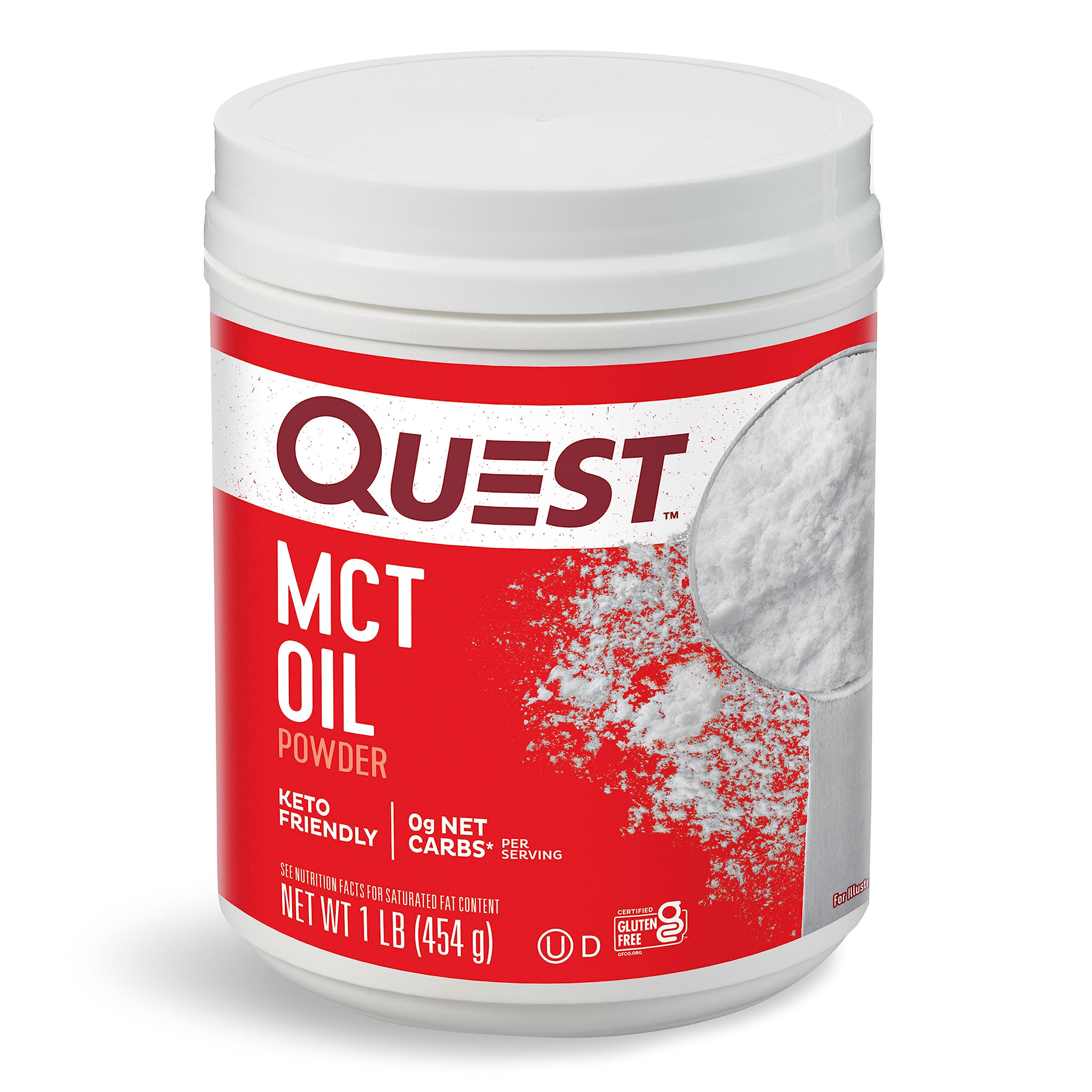 Quest Nutrition MCT Powder Oil, 0g Net Carbs, 0g Sugar, No Additives, 16 Ounce (Pack of 1)