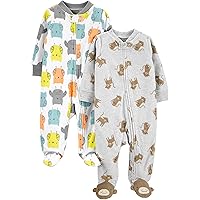 Simple Joys by Carter's Baby 2-Pack Neutral Fleece Footed Sleep and Play