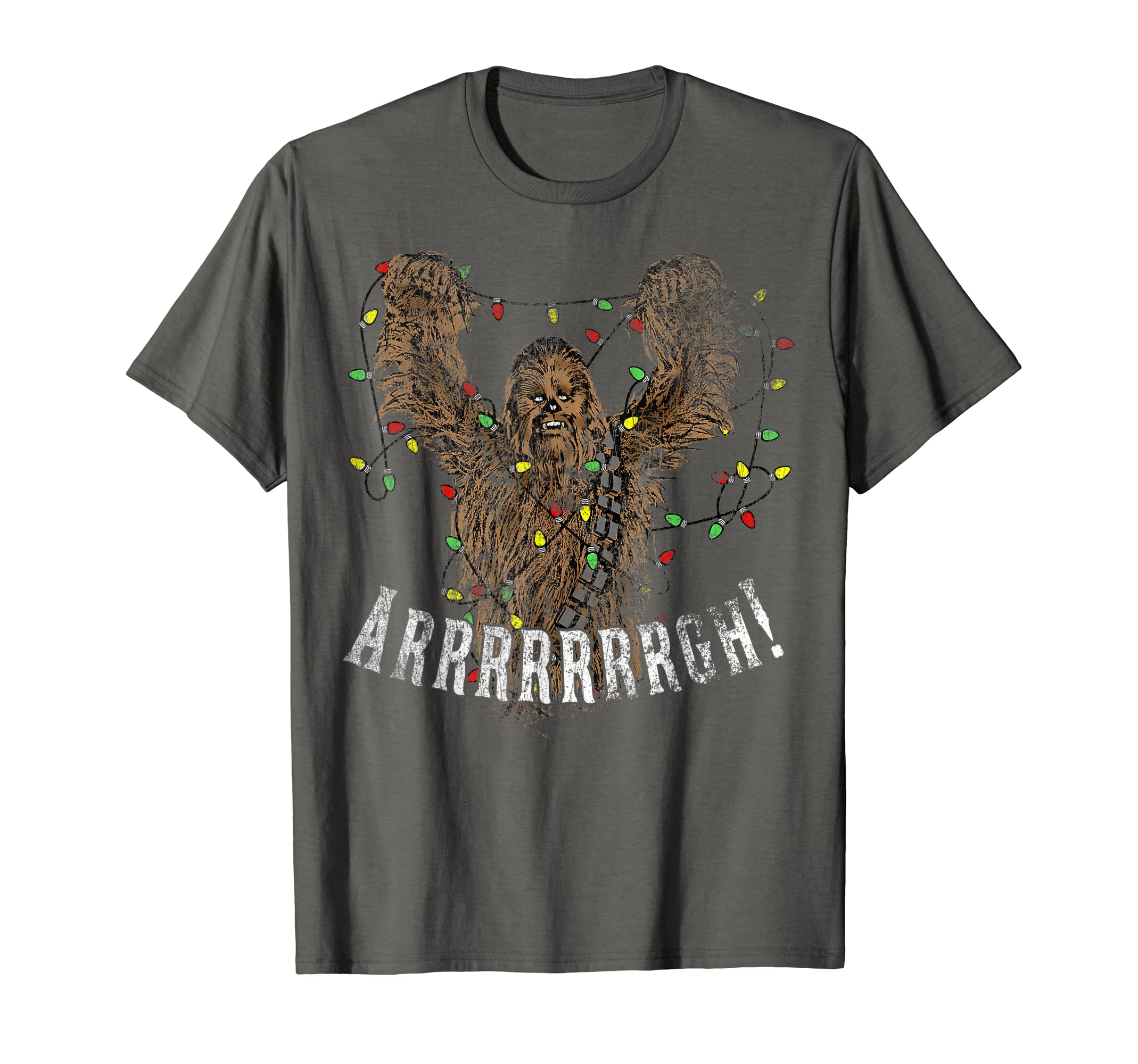 Star Wars Chewbacca Roar Christmas Lights Graphic T-Shirt T-Shirt