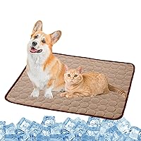 Dog Cooling Mat, Cooling Mat for Dogs Cats, Pet Reusable Bed Mat, Washable Ice Silk Mat, Self Cooling Sleeping Kennel Pad