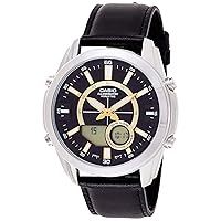 Casio AMW810L-1A Black Leather Active Dial Watch