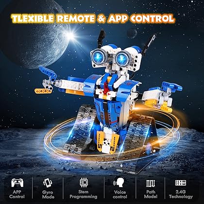 AOKESI Building Block Robot Kits, Robot Toys for 8-12 Year Old Boys Girls with APP or Remote Control, STEM Projects Educational Birthday Gifts for Kids Teens Age 7 8 9 10 11 12, 2022 New (507Pieces)