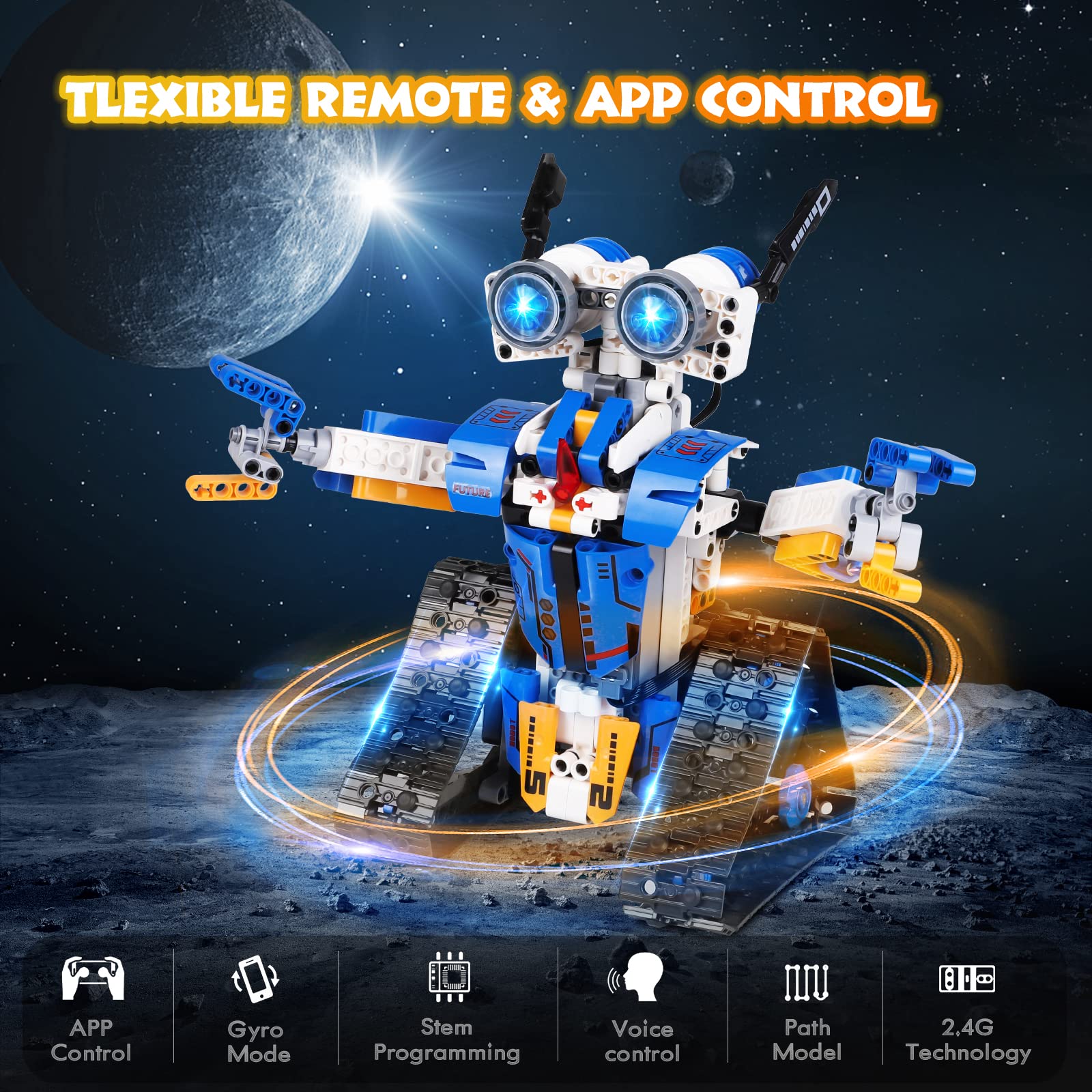 AOKESI Building Block Robot Kits, Robot Toys for 8-12 Year Old Boys Girls with APP or Remote Control, STEM Projects Educational Birthday Gifts for Kids Teens Age 8 9 10 11 12, 2022 New (507Pieces)