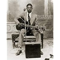 B.B. King Photograph 8 X 10 - Magnificent Early Portrait - Blues Music Legend - 1950s - Electric Guitar - Rare Photo - Poster Art Print