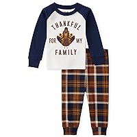 The Children's Place Baby Girls' Thanksigving Pajamas, Cotton