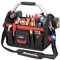 Hultafors Work Gear HT5587 Open-Top Tool Carrier, 32 Pockets, Heavy Duty Ballistic Polyester Tool Bag, Durable Base Pad Feet, Injected Molded Handle, Electrical Tape Strap, Measuring Tape Clip