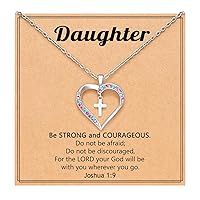 Cross Necklace for Girls Baptism First Communion Confirmation Gifts Necklace for Teen Girls