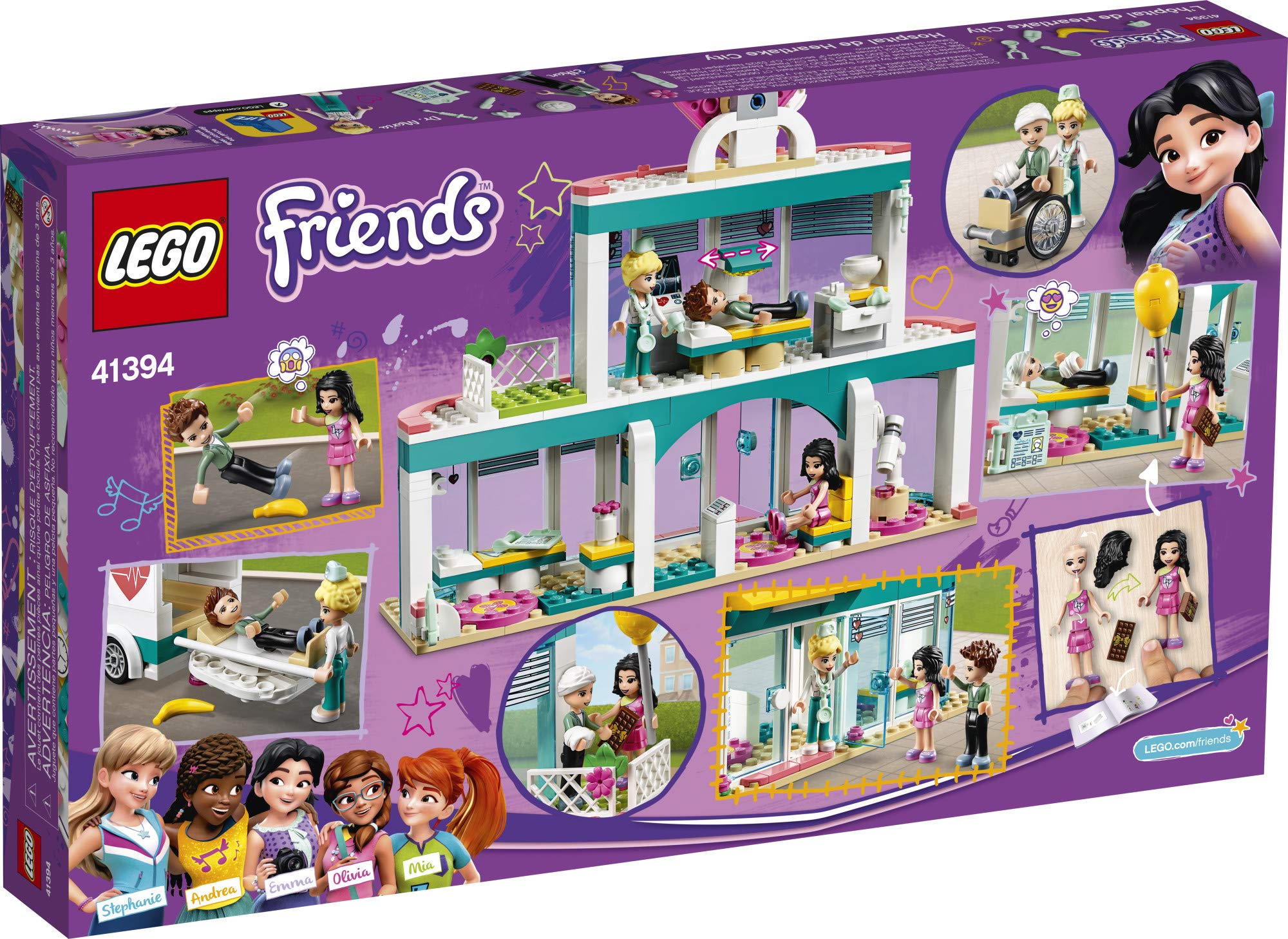 LEGO Friends Heartlake City Hospital 41394 Best Doctor Toy Building Kit, Featuring Friends Character Emma (379 Pieces)