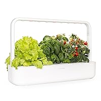 Click & Grow Indoor Herb Garden Kit with Grow Light | Easier Than Hydroponics Growing System | Smart Garden for Home Kitchen Windowsill | Vegetable & Herb Garden Starter Kit with 9 Plant pods, White