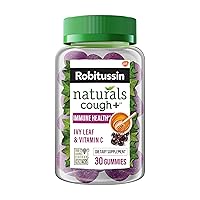 Robitussin Naturals Cough Plus Immune Health Gummies Dietary Supplement for Occasional Cough Relief and Immune Support, 30 Gummies