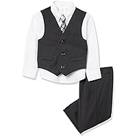 Van Heusen Baby Boys' 4-Piece Formal Set, Vest, Pants, Collared Dress Shirt, and Tie