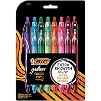 BIC Gelocity Quick Dry Fashion Retractable Gel Pens, Medium Point (0.7mm), Colored Gel Pens With Full-Length Grip (Pack of 36, 288 Count Total)