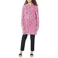 HUGO Women's Long Viscose Blouse with Buttons