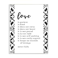 The Stupell Home Décor Collection Patient Love is Kind Wall Plaque Art, 10 x 15