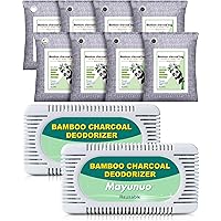 2 Pack Fridge Deodorizer + 8 Pack Bamboo Charcoal Bag