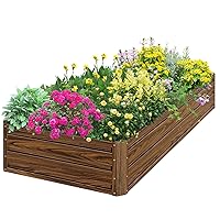 SnugNiture Galvanized Raised Garden Bed 8x4x1FT Outdoor Large Metal Planter Box Steel Kit for Planting Vegetables, Flowers