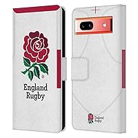 Head Case Designs Officially Licensed England Rugby Union Home 2020/21 Crest Kit Leather Book Wallet Case Cover Compatible with Google Pixel 7a