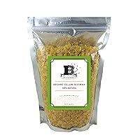 Beesworks Organic Yellow Beeswax Pellets (14 oz) | 100% Pure, Cosmetic Grade, Triple-Filtered Beeswax for DIY Skin care, Lip Balm, Lotion and Candle Making