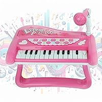 Interactive Kids Grand Piano Keyboard with Microphone - Educational Musical Toy for Creative Exploration with Music, Animal Sounds and Karaoke Microphone