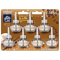 Glade PlugIns Refills Air Freshener, Scented and Essential Oils for Home and Bathroom, Cozy Vanilla Cappuccino, 4.69 Fl Oz, 7 Count
