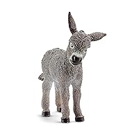 Schleich Farm World, Realistic Farm Animal Toys for Boys and Girls, Baby Donkey Foal Toy Figurine, Ages 3+
