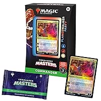 Magic: The Gathering Commander Masters Commander Deck - Planeswalker Party (100-Card Deck, 2-Card Collector Booster Sample Pack + Accessories)