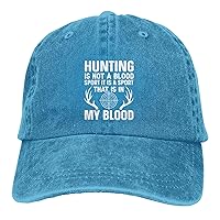 Cool Hat Hunting is Not A Blood Sport It is A Sport That is in Our Blood Adjustable Vintage Cowboy Baseball Caps