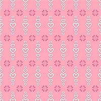 Valentines Day Pattern Vinyl Permanent Adhesive Craft Vinyl Pink Heart Patterns 12 x 12 (3, 25A)