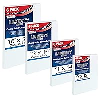 U.S. Art Supply Multi-Pack 6-Ea of 9 x 12, 11 x 14, 12 x 16, 16 x 20 inch. Professional Quality Large Artist Canvas Panel Assortment Pack (24 Total Panels)
