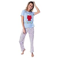 INTIMO Peanuts Women's Snoopy Happiness is Sleeping In Shirt And Pants Sleepwear Pajama Set