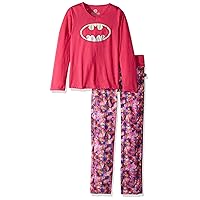 DC Comics Girls' Batgirl Long Sleeve Yoga Pajama Set