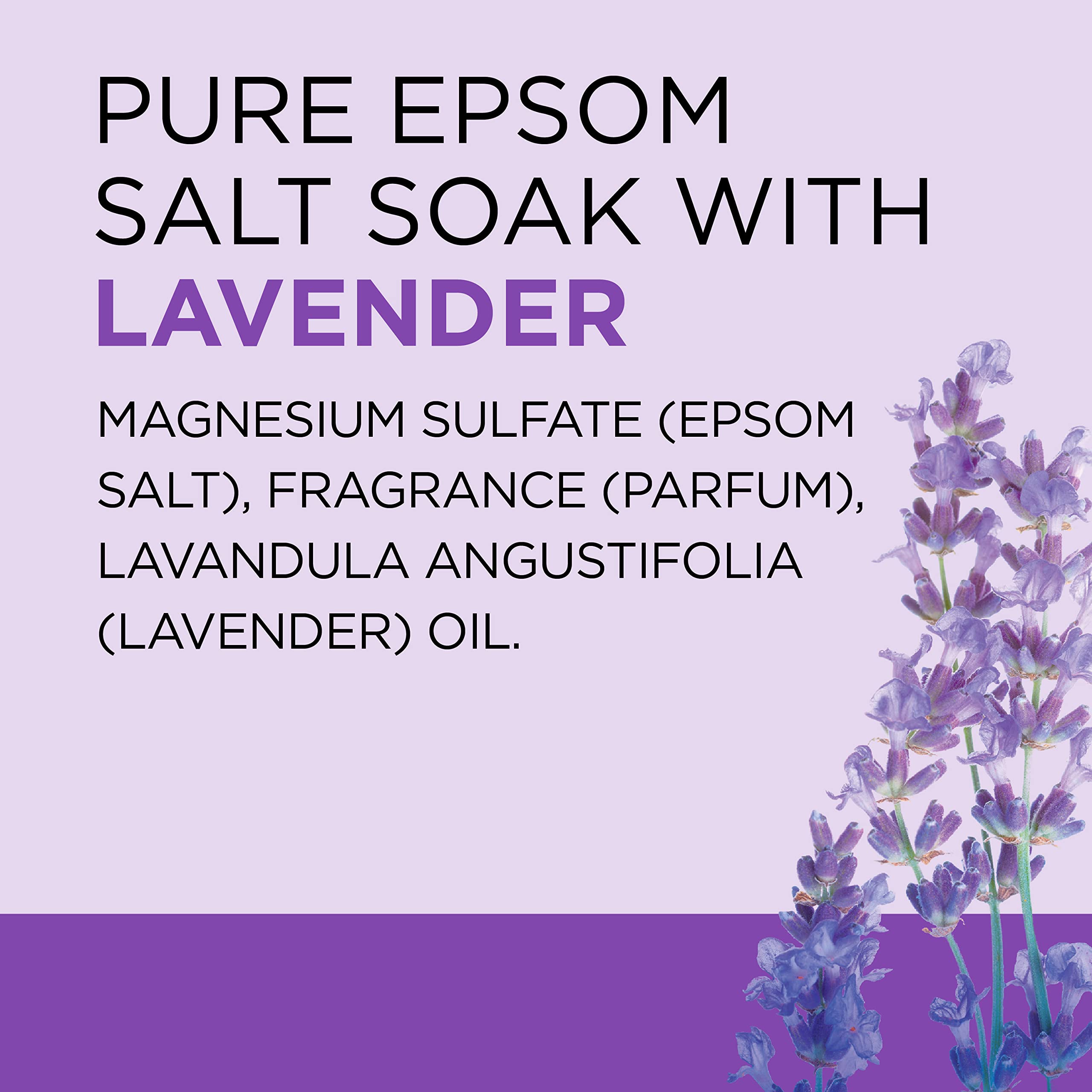 Dr Teal's Epsom Salt Soaking Solution, Soothe & Sleep, Lavender, 3lbs (Packaging May Vary)