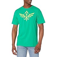 Nintendo Mens Legend of Zelda Crest T-Shirt, Kelly, XX-Large US