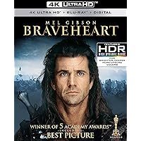 Braveheart (4K UHD + Blu-ray + Digital) Braveheart (4K UHD + Blu-ray + Digital) 4K Blu-ray DVD VHS Tape