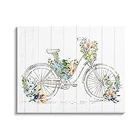 Floral Country Bicycle Canvas Wall Art by Kim Allen