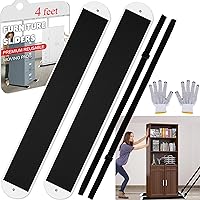 2 Pcs Large Appliance Slider with Pull Strap,Pull Furniture Slides,Moving Furniture Gliders Heavy Duty Sliding Sheet for Moving Heavy Furniture,Cabinets,Safes and More on Carpeted Floors(6.7in x 4ft)