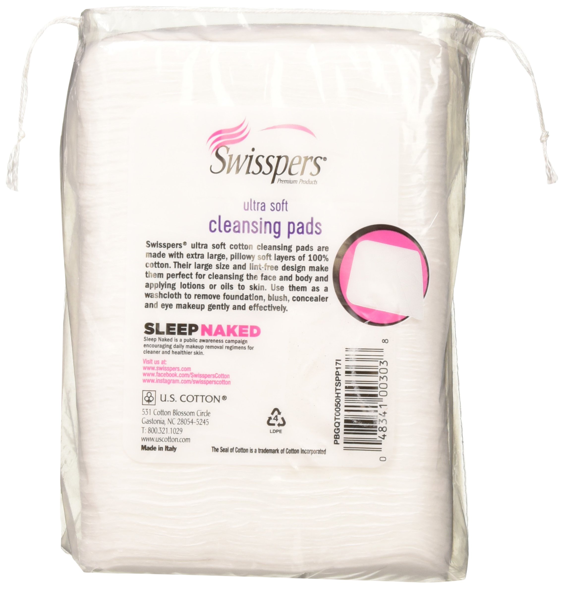 Swisspers Premium Ultra Soft Facial Cleansing Cotton Pads 50 ea